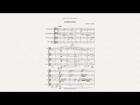 In Memoriam for Clarinet Quartet