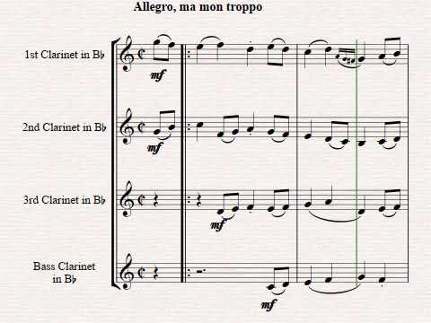 Finale from Quartet no78 for Clarinet Quartet