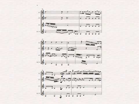 The Earl of Oxford March for Clarinet Quartet