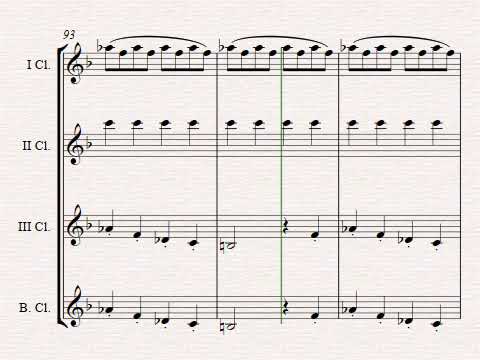 Sinfonia from il Meastro di Capella for Clarinet Quartet.
